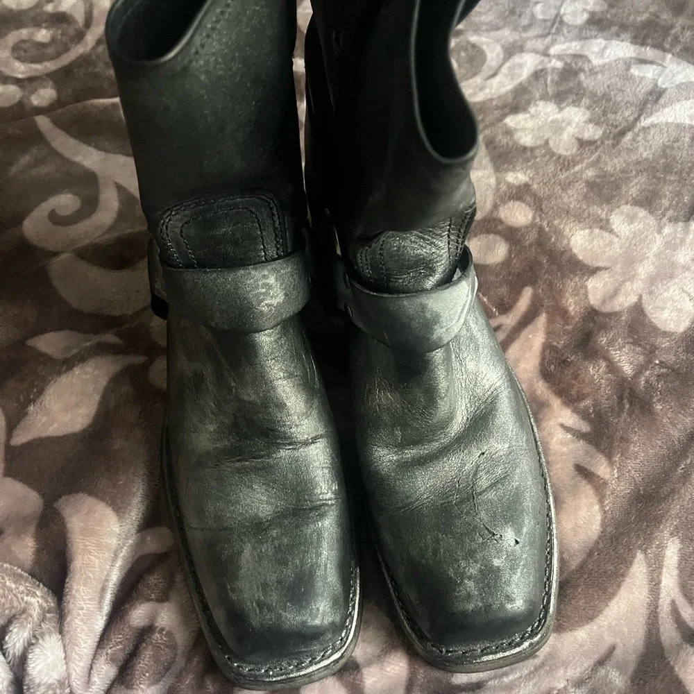Frye Black harness pull on boots 8R (RESERVED) - Picture 3 of 6
